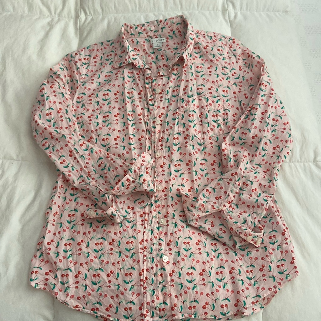 J Crew Cherry Button Down